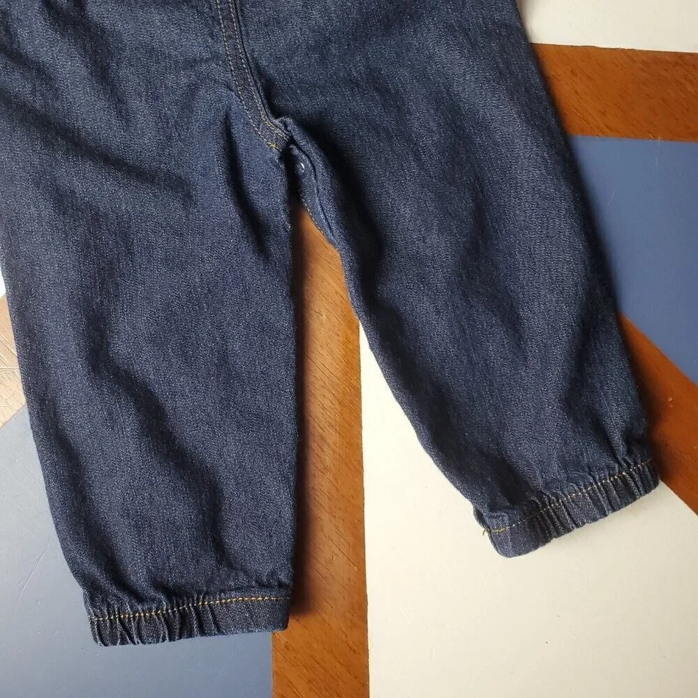 Just One You Carter's Bib Overalls Boys‎ 12 Month Embroidered Dinosaur Denim
